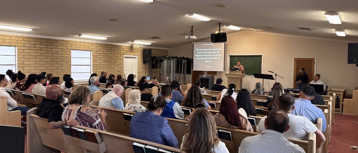 Church family gathered at Praise Chapel New Mexico